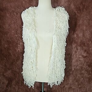 PPLA Cream‎ Sebastian Fringe Open Vest